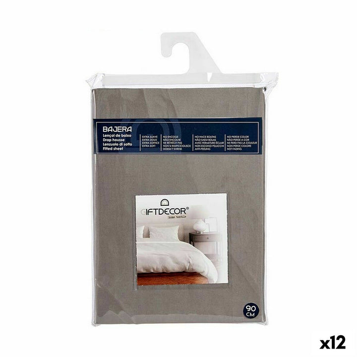 Anthrazit Bettlaken 90 cm, 12 Stück. Farbe ist Anthrazit und zeigt ein kleines Fenster mit Lifestyle-Bild.