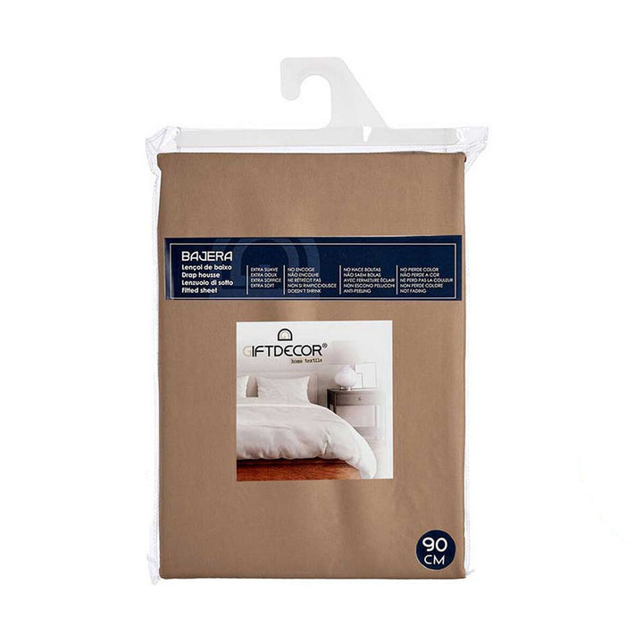 Braunes 90 cm Bettlaken im Paket. Extra weich, kein Schrumpfen.