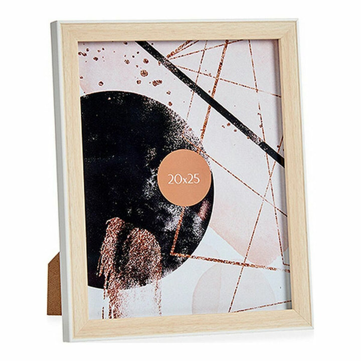 Holz Fotorahmen in Braun und Weiß mit Glas. Modernes Design für Ihre Fotos.