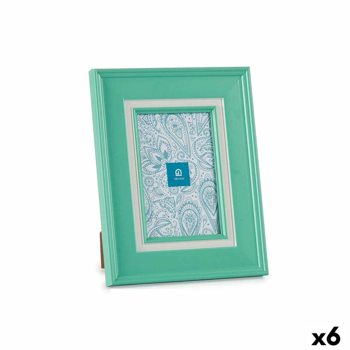 Grüner Kristall Fotorahmen aus Kunststoff, 23x18cm. Elegantes Design für Ihre Fotos.