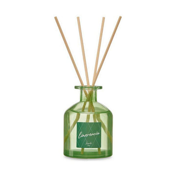 Grüne Lotusblume Duftstäbe in Glasflasche. Elegante Raumduft für ein entspanntes Ambiente.