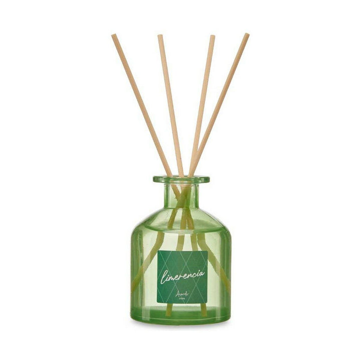 Grüne Lotusblume Duftstäbe in Glasflasche. Elegante Raumduft für ein entspanntes Ambiente.