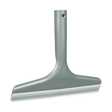 Silberfarbener Fensterputzer mit T-Form und Reinigungsklinge.