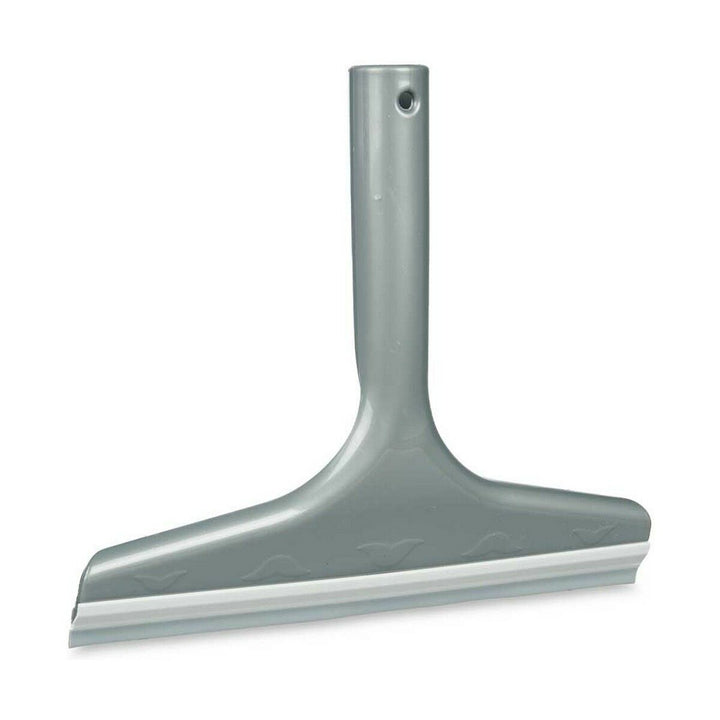 Silberfarbener Fensterputzer mit T-Form und Reinigungsklinge.