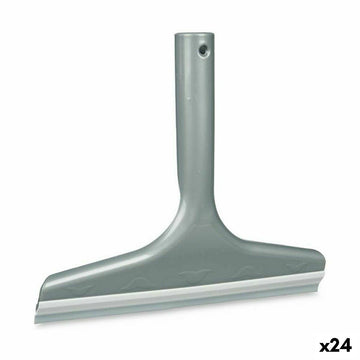 Silberfarbener Fensterputzer (24 Stück) mit T-Form und Abziehklinge.