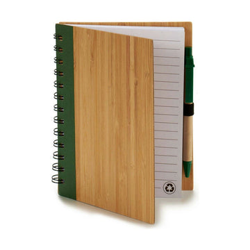 Mini Ringheft mit Bambus Cover und Stift - Nachhaltig Notizen machen - homely Family Shop