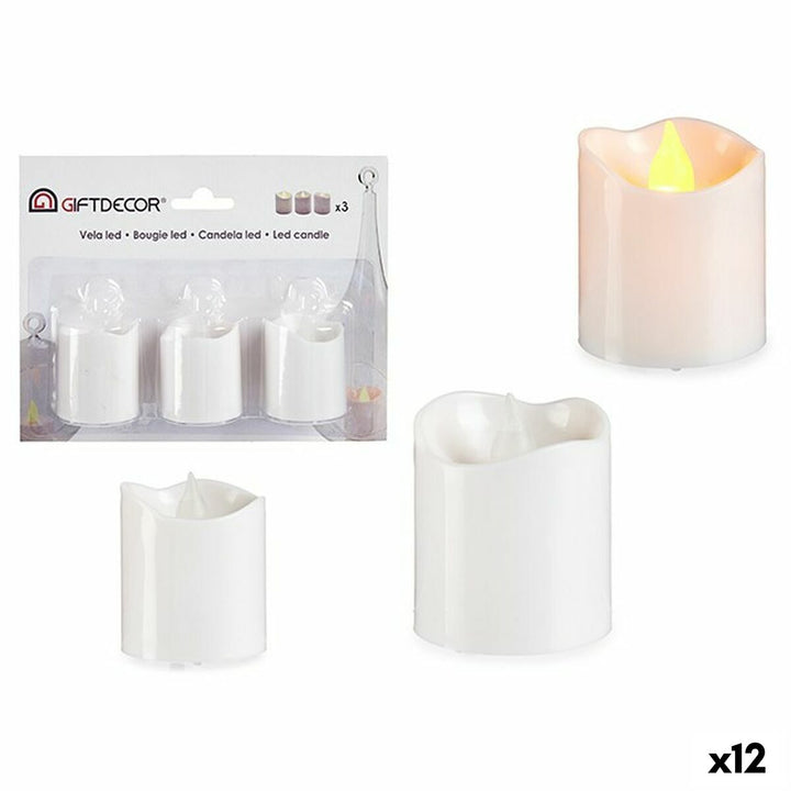 Weißes LED-Kerzen Set mit warmem Licht - homely Family Shop
