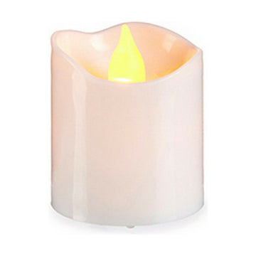 Weiße LED Kerze 3,7x5cm mit gelbem Licht - homely Family Shop