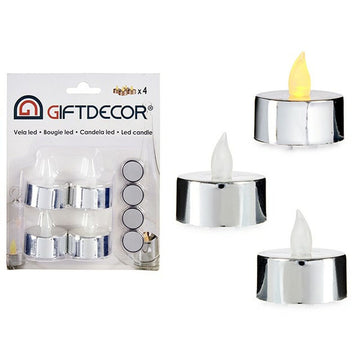 Silberne LED Kerzen mit warmem Licht - Homely Family Shop