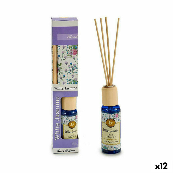 Duftstäbe Acorde AD2001 Jasmin: Dekorativer Reed Diffuser mit floralem Design und Holzstäben.