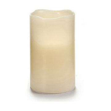Cremefarbene LED Kerze, 7,5x12,5cm, für stimmungsvolle Beleuchtung - homely Family Shop