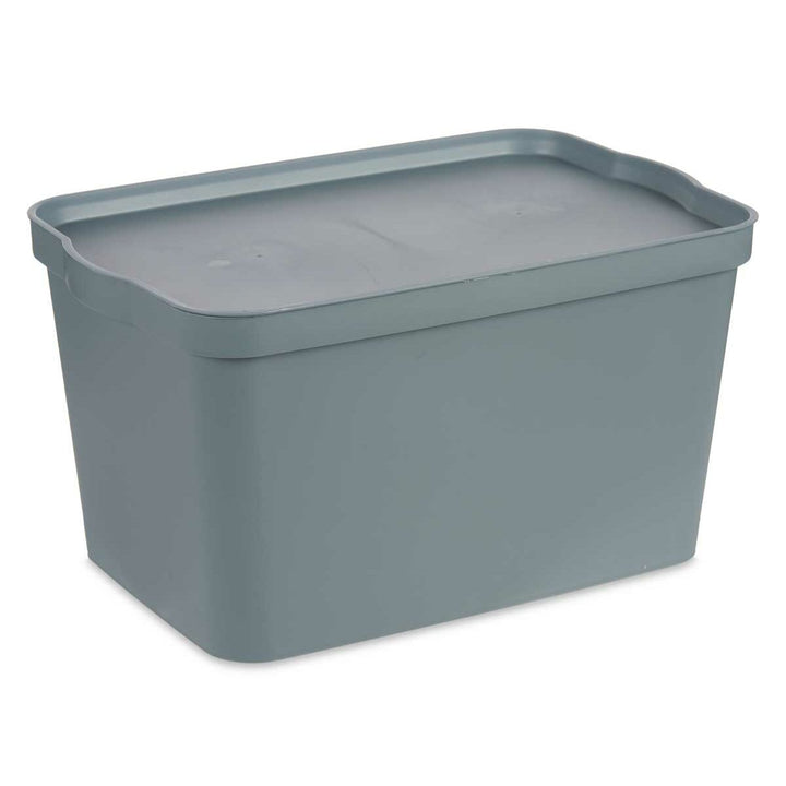 Graue Kipit Aufbewahrungsbox TP596-2 mit Deckel für Home Storage - homely Family Shop