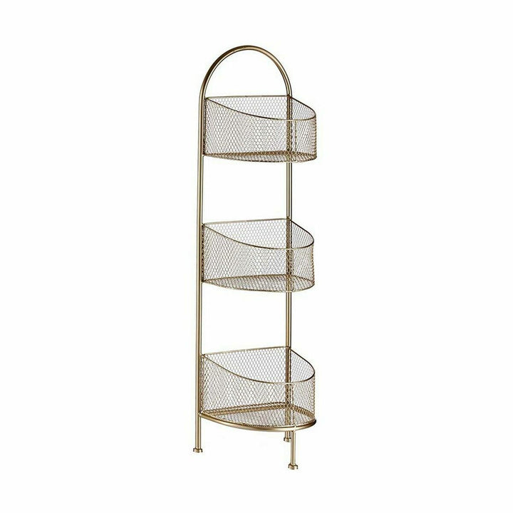 Edles goldenes Metallregal mit drei Körben - homely Family Shop