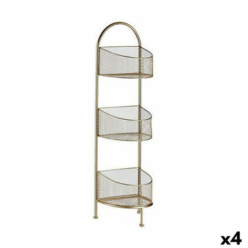 Goldfarbenes Metallregal mit drei Körben - Homely Family Shop