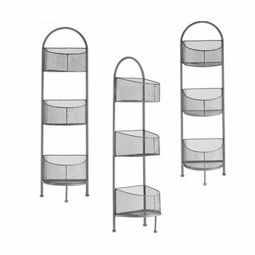 Silberfarbene Metallregale zur Aufbewahrung - Homely Family Shop