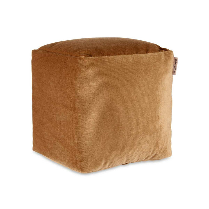 Beiger Samt Puff Würfel, 30x30x30 cm - homely Family Shop