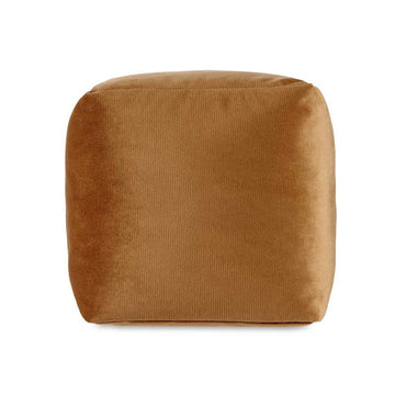 Beiger Samt Puff, quadratisch 30x30x30 cm - homely Family Shop