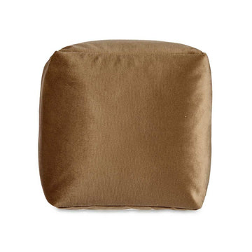Detailaufnahme: Brauner Samt Puff 30x30 - homely Family Shop