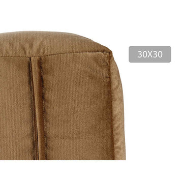 Detailaufnahme brauner Samt Puff 30x30 cm - homely Family Shop
