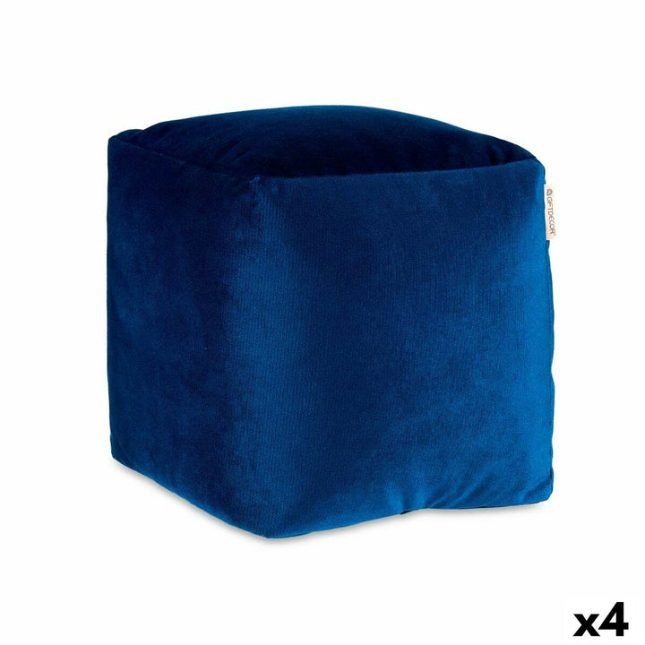 Blauer Samt Puff, 30x30x30cm Würfel - homely Family Shop