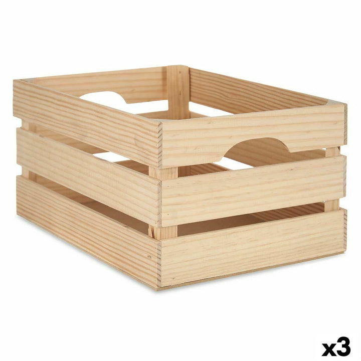 Dekorative Kiefernholz Box mit Griffen, 26x18,3x36cm. Holzbox zur Aufbewahrung.