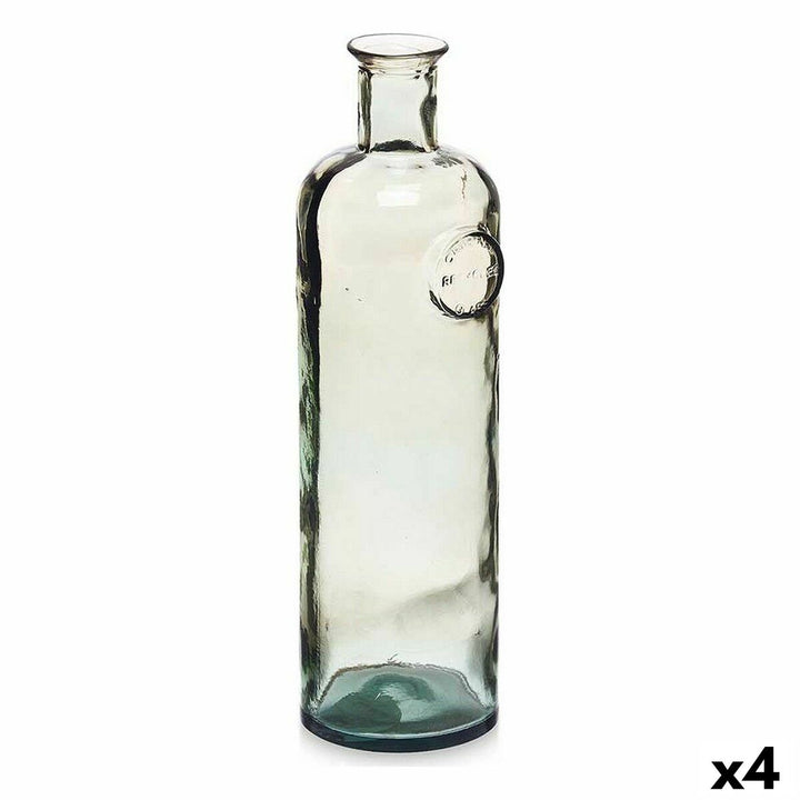 Champagnerfarbene Deko Flasche mit Stempel, 14x44x13cm, 4 Stück