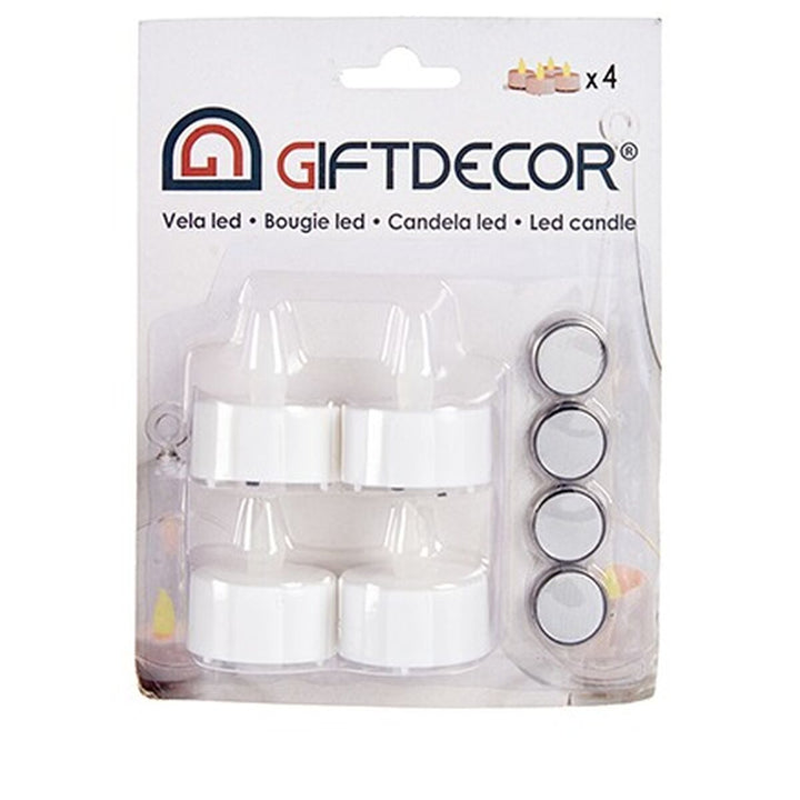 Giftdecor LED Kerzen Set mit Batterien in Weiß - homely Family Shop