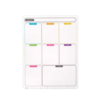 Weißer A4 Pincello Wochenplaner mit Magnet und Notizen - homely Family Shop