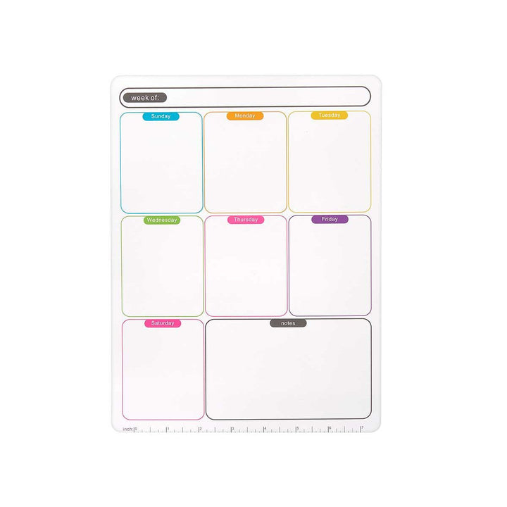 Weißer A4 Pincello Wochenplaner mit Magnet und Notizen - homely Family Shop