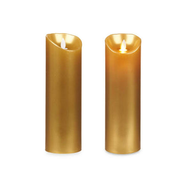 Goldene LED Kerzen mit warmem Licht, 25 cm hoch - homely Family Shop