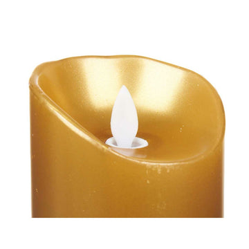 Nahaufnahme goldene LED Kerze mit Flackerlicht - homely Family Shop