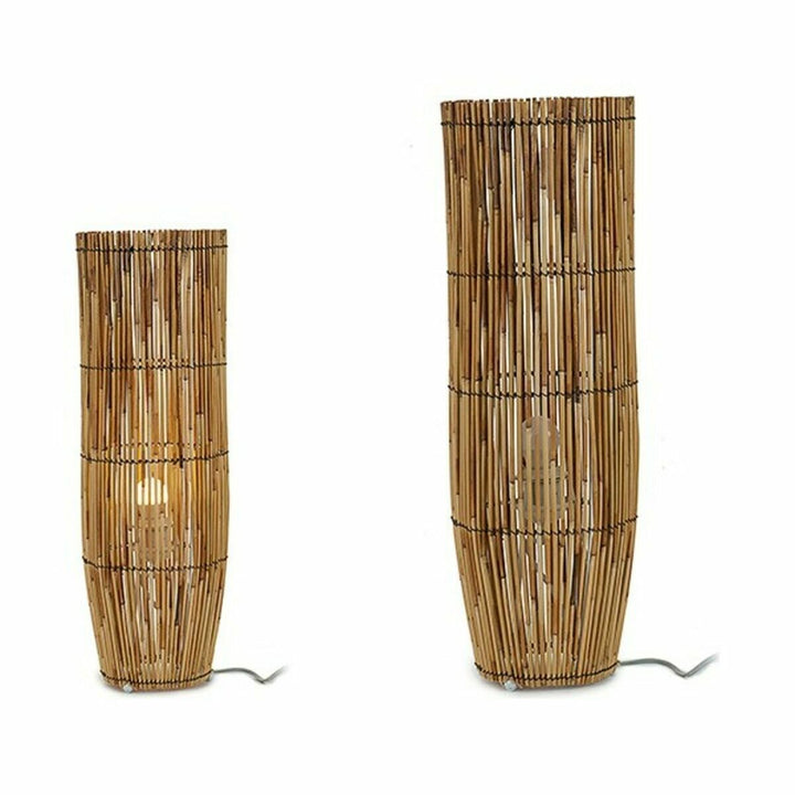 Zwei Bambus Stehlampen mit Naturholz Optik - homely Family Shop