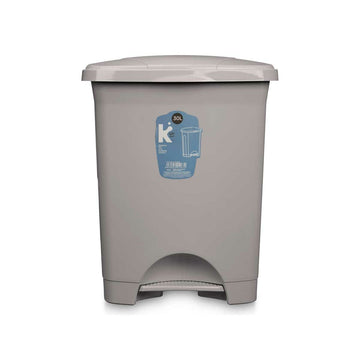 Grauer BigBuy Home Papierkorb, 30L Volumen mit Fusspedal - homely Family Shop