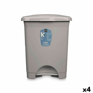 BigBuy Home Papierkorb aus Kunststoff in Grau mit 30L - homely Family Shop