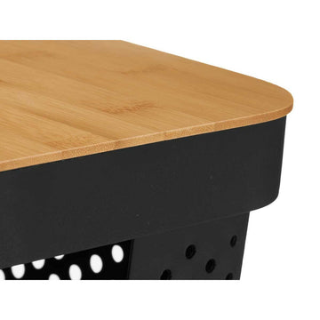 Kinvara Mehrzweckbox mit Bambusdeckel und schwarzen Details - homely Family Shop