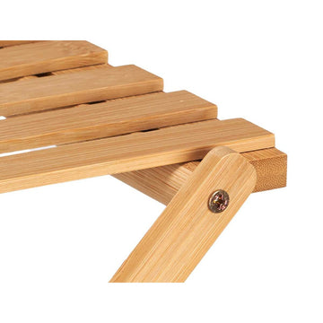 Detailaufnahme Bambus Regal CH68220-5 mit Schraube - homely Family Shop