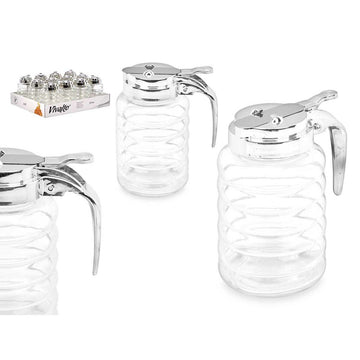 Klare Vivalto Ölflasche, 280ml Glas Storage Container mit Silber Deckel - homely Family Shop