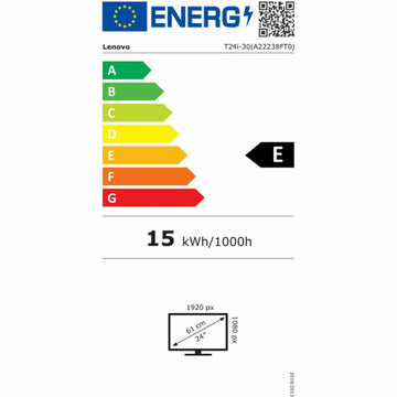 Energieeffizienzlabel und Abmessungen des Lenovo T24i-30 Monitors mit 24 Zoll - homely Family Shop