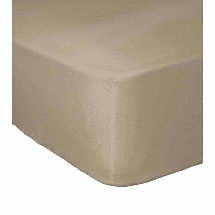 Beige Spannbetttuch 180x200 cm, glatte Oberfläche für Lovely Home.