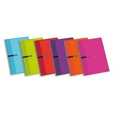 Bunte ENRI Notizbücher mit weichem Einband und Spiralbindung, 10 Stück.