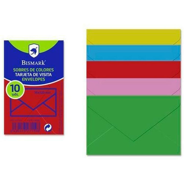 Bunte Bismark Papier Briefumschläge, 7,6 x 12 cm. Verschiedene Farben.