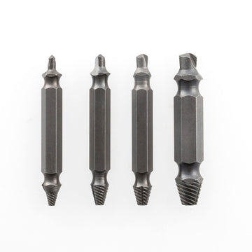InnovaGoods Schraubenausdreher Set, 4 Stück. Werkzeug zum Entfernen defekter Schrauben.