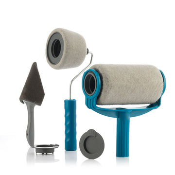 InnovaGoods Roll'n'paint Farbrollenset mit verschiedenen Farbrollern und Eckpinsel. Wiederbefüllbar und Anti-Tropf.