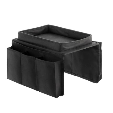 Schwarze Sofa Ablage mit Fächern für Fernbedienungen - homely Family Shop
