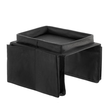Schwarze Sofa-Ablage mit Fächern für Fernbedienungen - homely Family Shop