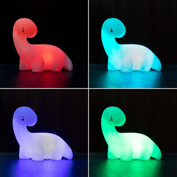 Vielfarbige Dinosaurierlampe mit LED-Beleuchtung als Nachtlicht - homely Family Shop