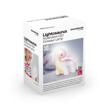 Verpackung der Lightosaurus LED-Dinosaurierlampe mit bunten Lichtern - homely Family Shop