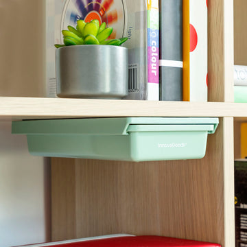 Hellgrüne selbstklebende Schreibtisch Schublade für mehr Stauraum - homely Family Shop
