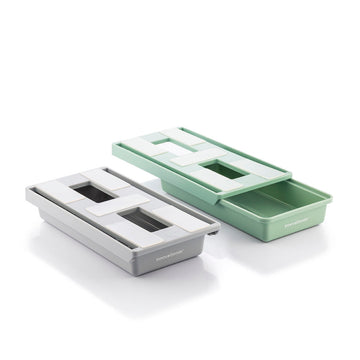 InnovaGoods Schubladen Set, selbstklebend, Grün und Grau - homely Family Shop
