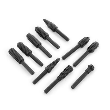 Driwills InnovaGoods Fräser-Set mit 10 Stück. Verschiedene Formen für präzises Bohren und Fräsen.